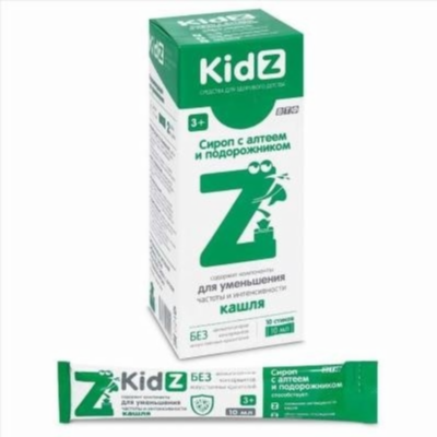 KidZ сироп с алтеем и подорожником: состав и действие