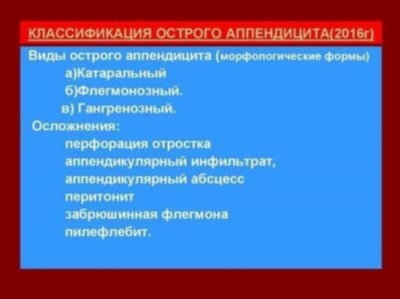 Острый аппендицит - определение, диагностика и лечение